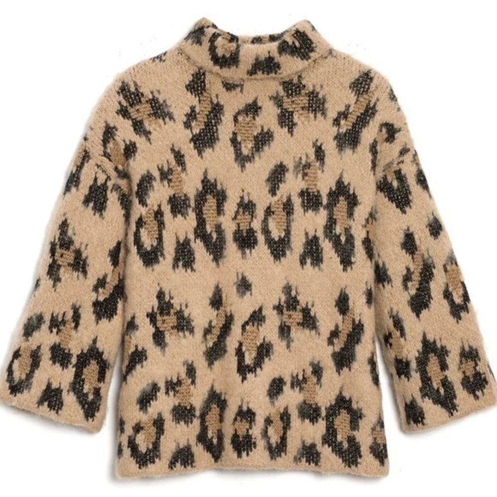 ✨Kate Spade Leopard Chunky Sweater✨